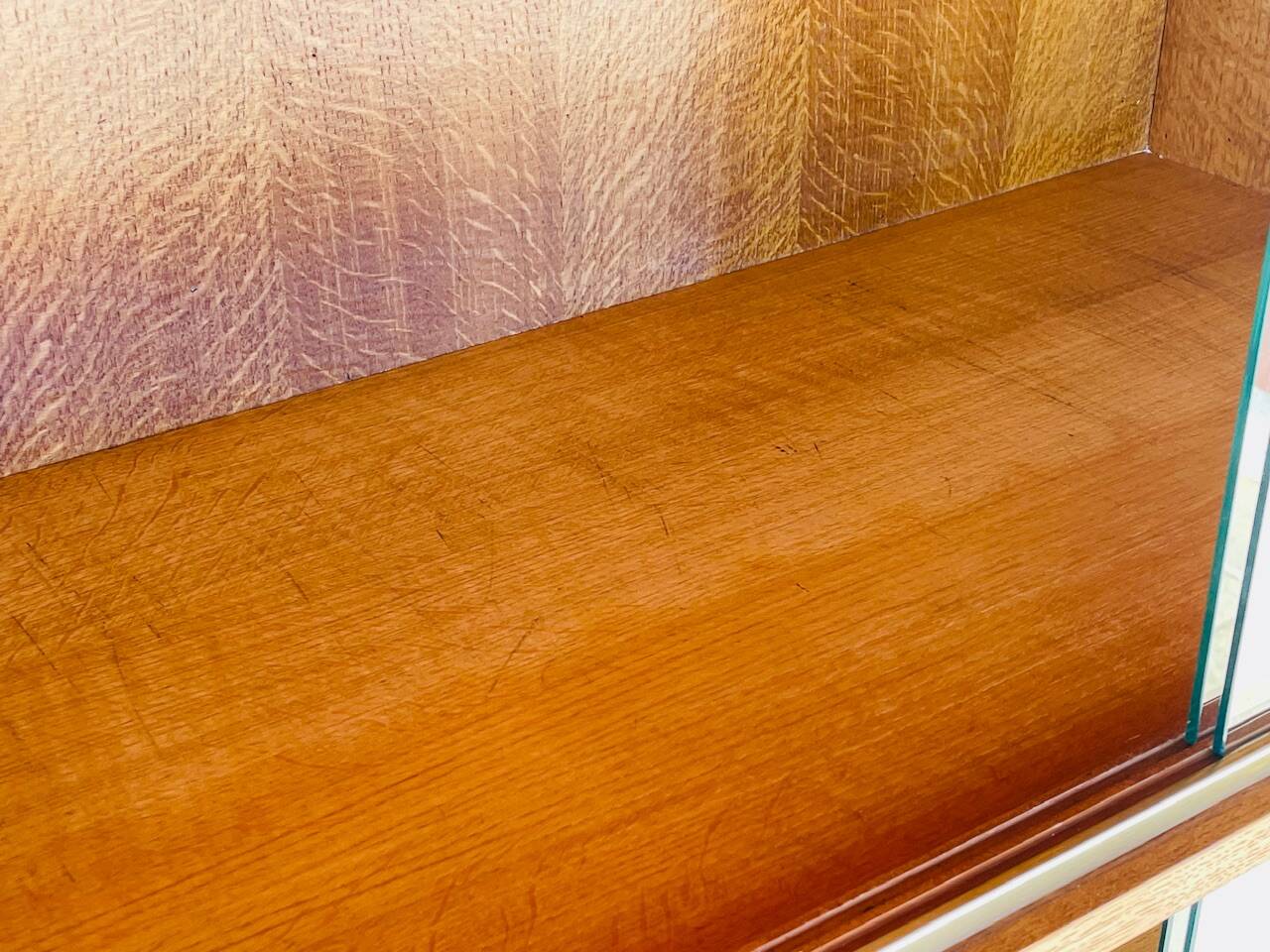 Storage unit/Library with sliding glass doors 1960s