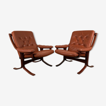 Pair of Siesta armchairs by Ingmar Relling, Westnof, Norway, 1960s