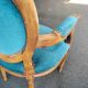 Pair of armchairs old medallion style louis xvi