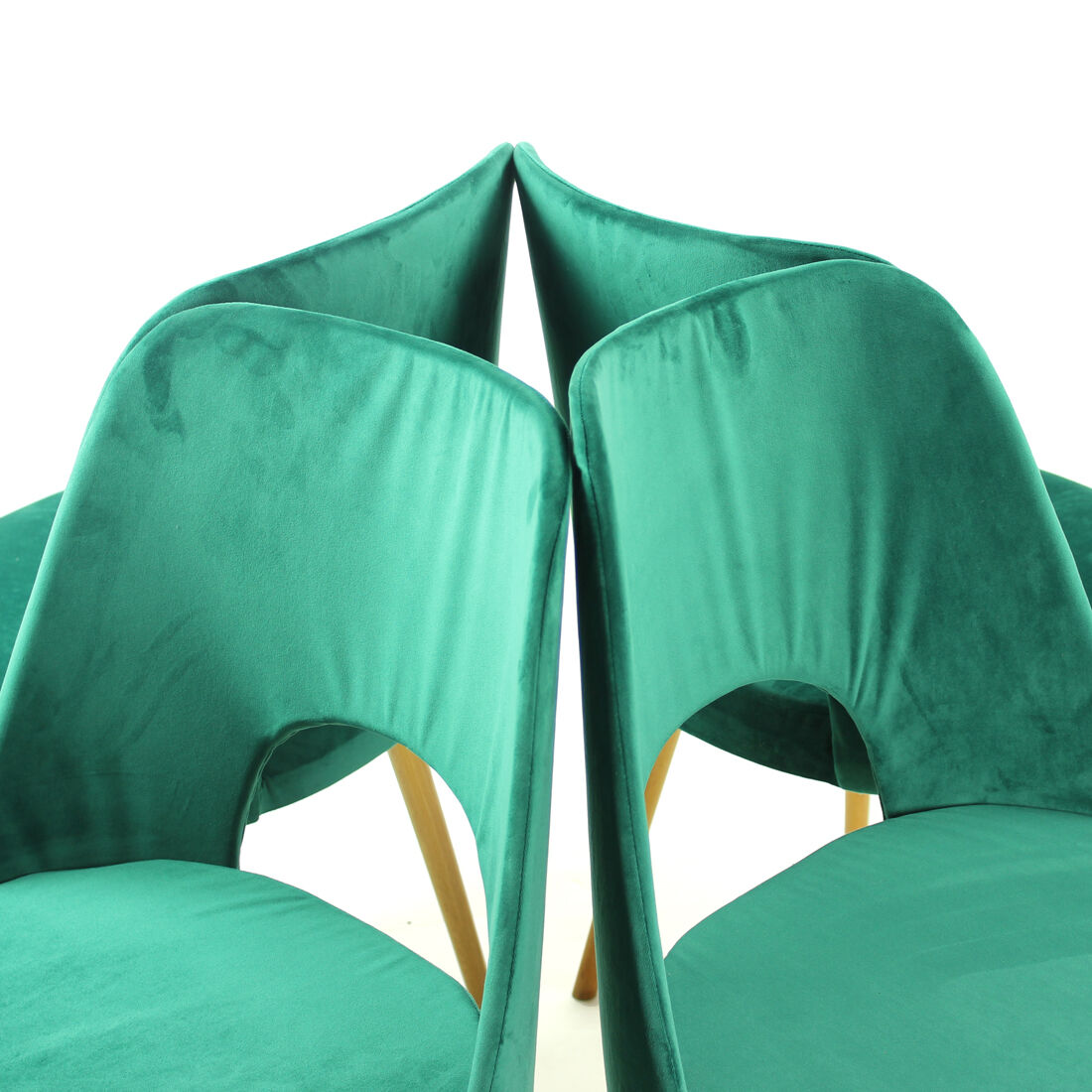 Dining Chairs By Oswald Haerdtl In Velvet For Ton, Czechoslovakia 1950s, Set Of 4