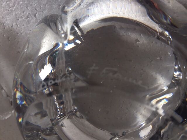 Cendrier vide poche mortier cristal Daum