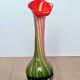 Vase Verre Murano Lys Calla - soufflé côtelé floriforme - Italie - Art déco - 1970-1980