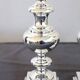 Elegant silverplate pair of bedside lamps, Italy 1970s