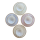 4 vintage Arcopal Arlequin coffee cups - 1960s - Pastel and gold trim