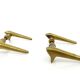 2 pairs of modernist solid brass door handles 1950–1960