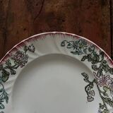Set of 12 Longwy flat plates, Chrysanthemums model