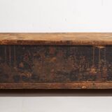Antique long trunk painted with floral motifs (Year 1876) #1