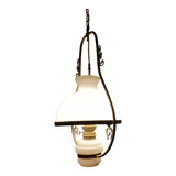 19th century white opaline pendant light