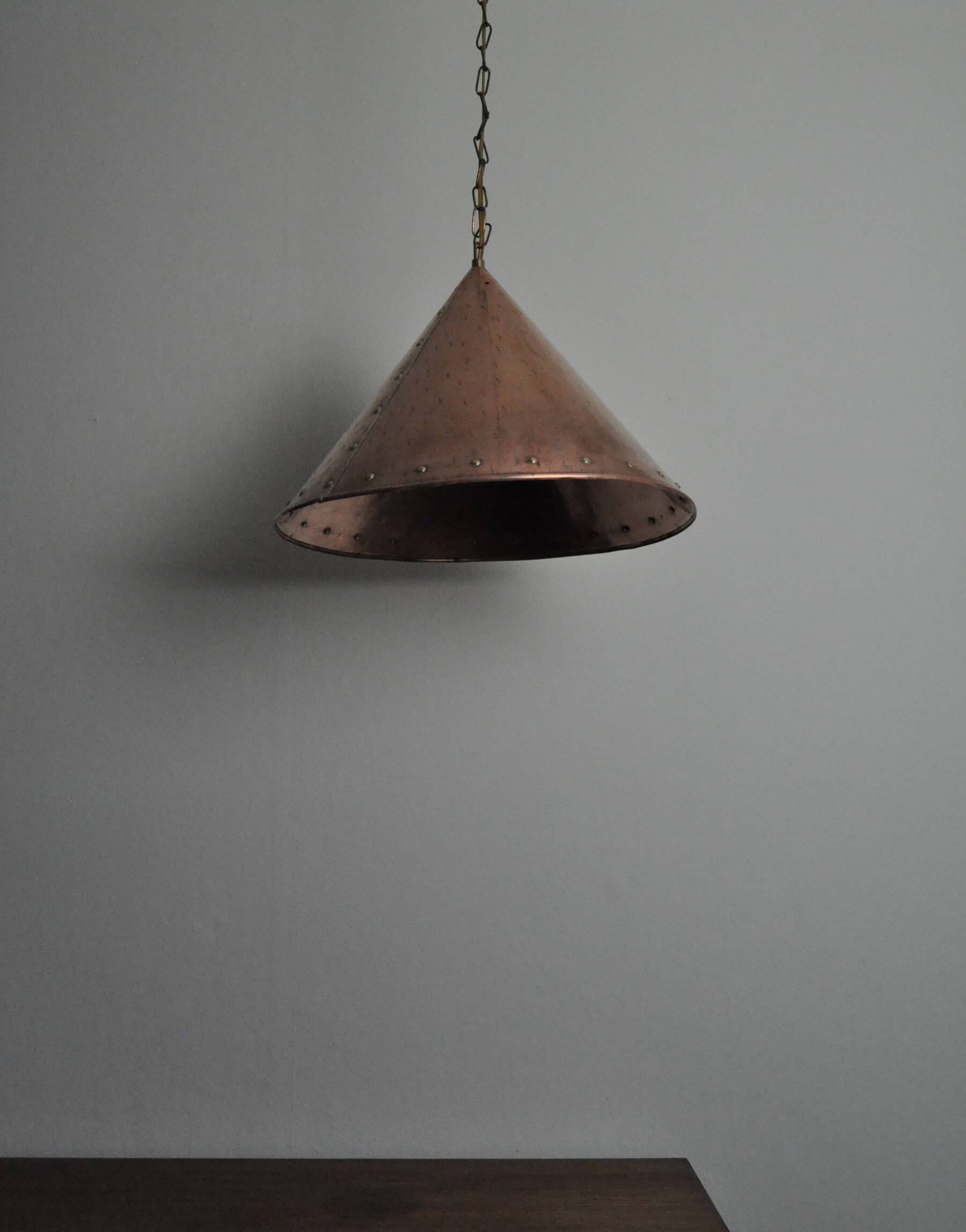 Cone shaped handmade pendant from Denmark, 1970s