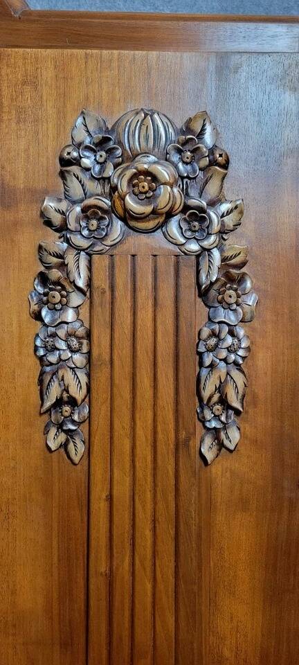 Art Deco period walnut armoire circa 1920-1940