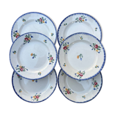 6 Sarreguemines dessert plates