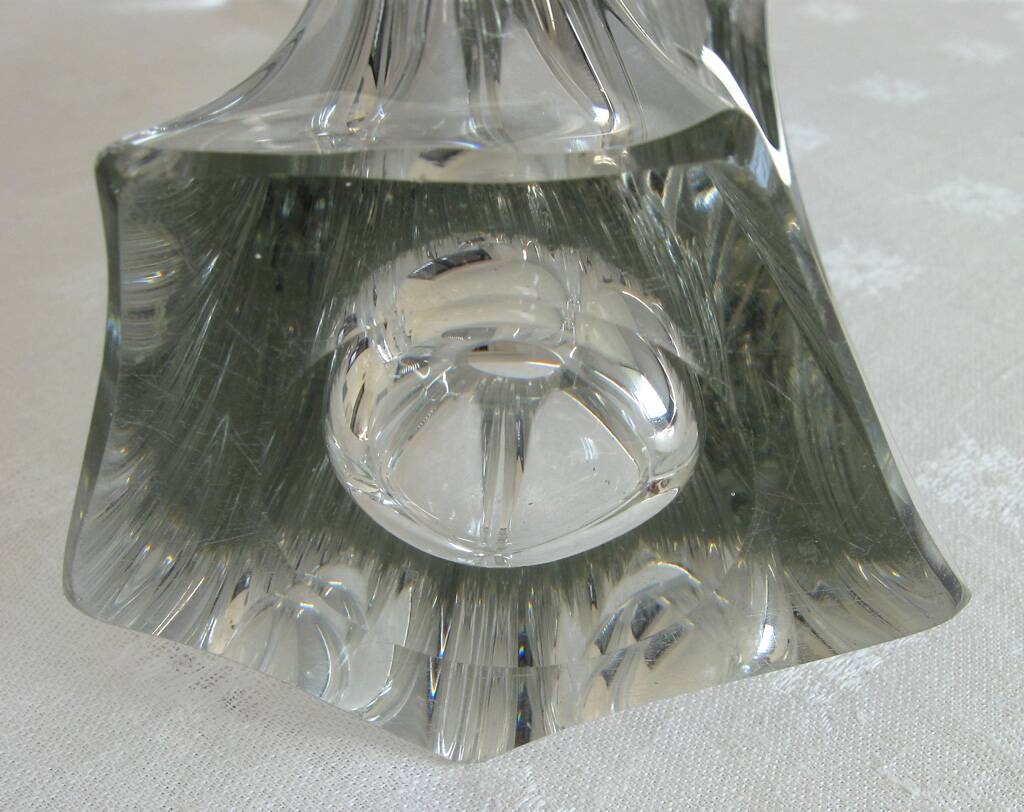 Designer crystal vase, 70s