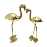 Pair brass 50s herons