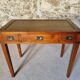 Vintage oak desk – 1970s – Green leather top and 3 drawers