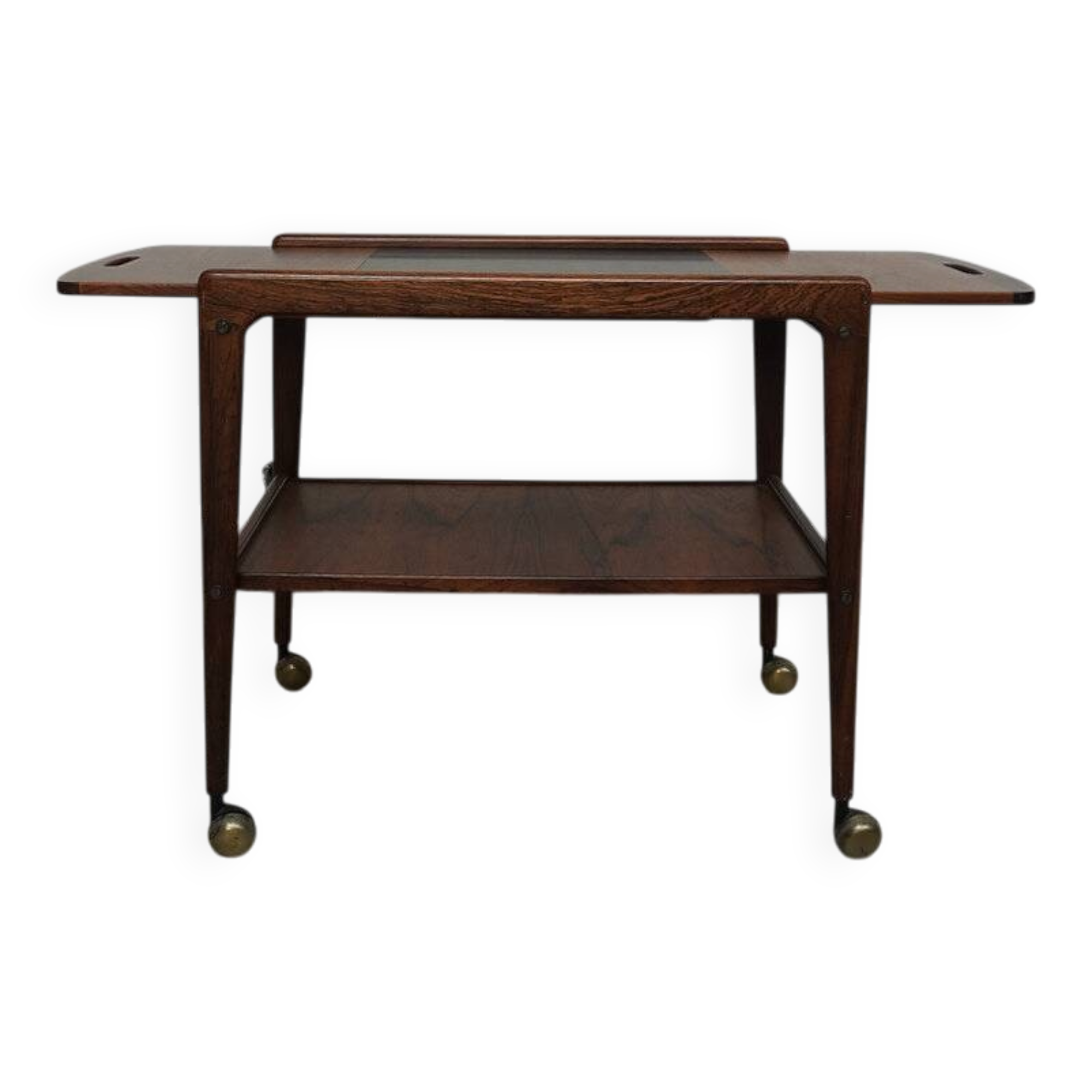 Chariot à thé roulant par Yngve Ekstrom pour Källemo, Suède, années 1950.