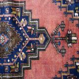 Vintage Afghan Baluch handmade carpet 87cm x 141cm 1940s