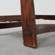 17th Century Spanish Oak Side Table with Drawer in Wabi Sabi Style
