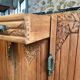 French Art Deco walnut sideboard with marble top, 1920s