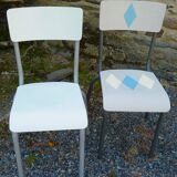 Paire de chaises relookées