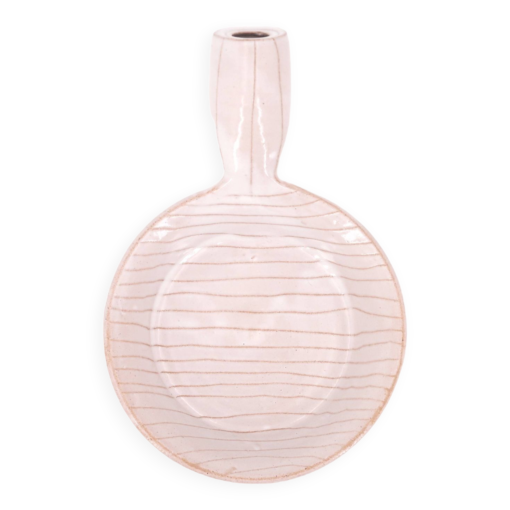 White striped bowl by Robert Picault, Vallauris