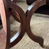 Coffee table in wood, marble and onyx.