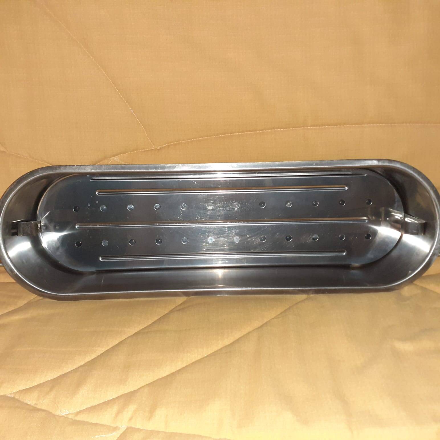Oval stainless steel fish counter new condition