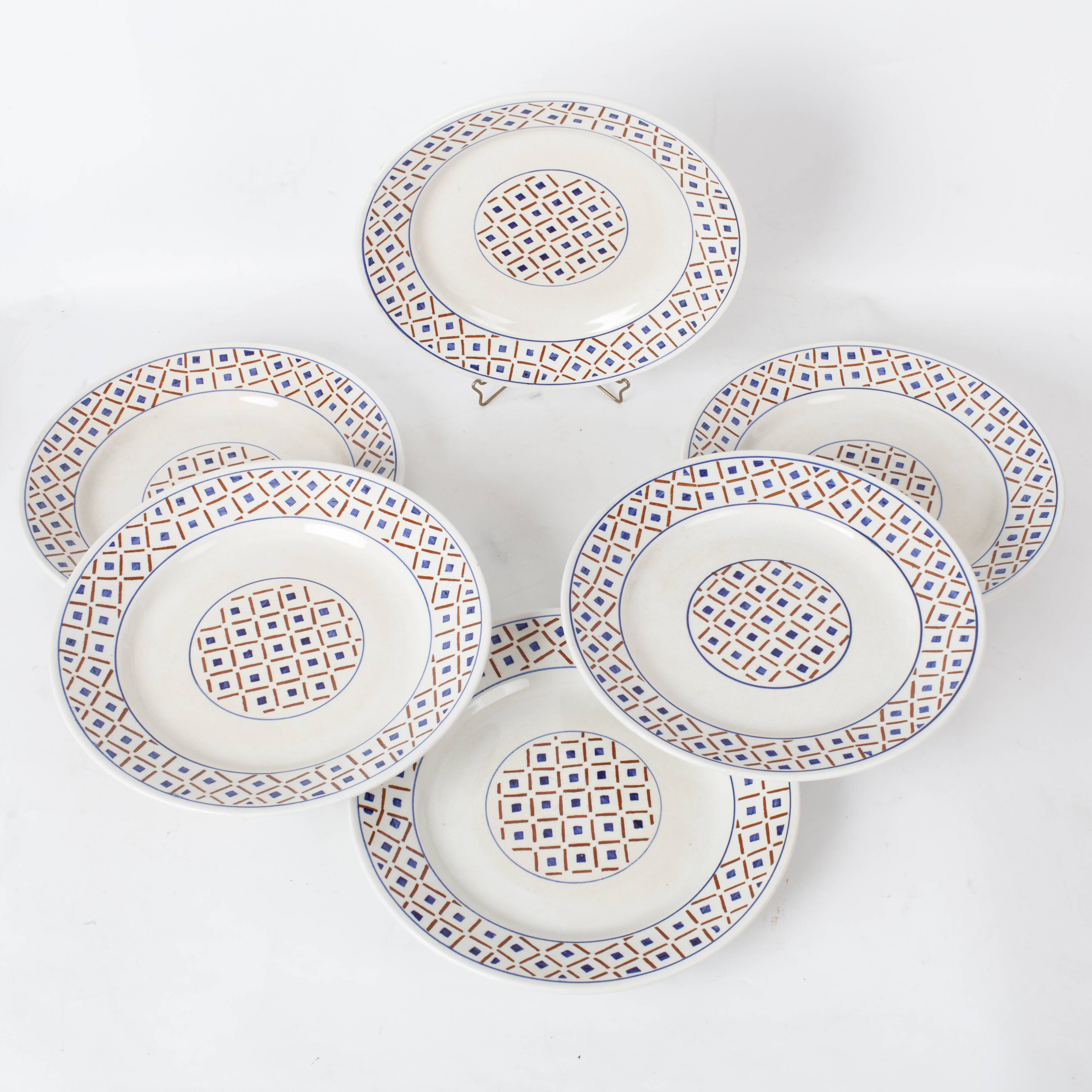 Lot of 6 plates K & G Luneville, model Thann France 1920/1930