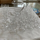 Daum France glasses and pitcher