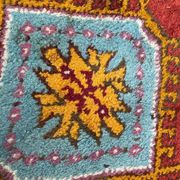 Tapis Ushak turc du milieu du siècle 144x82cm