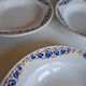 Set of 9 deep plates, earthenware from Creil Montereau, Colette model.