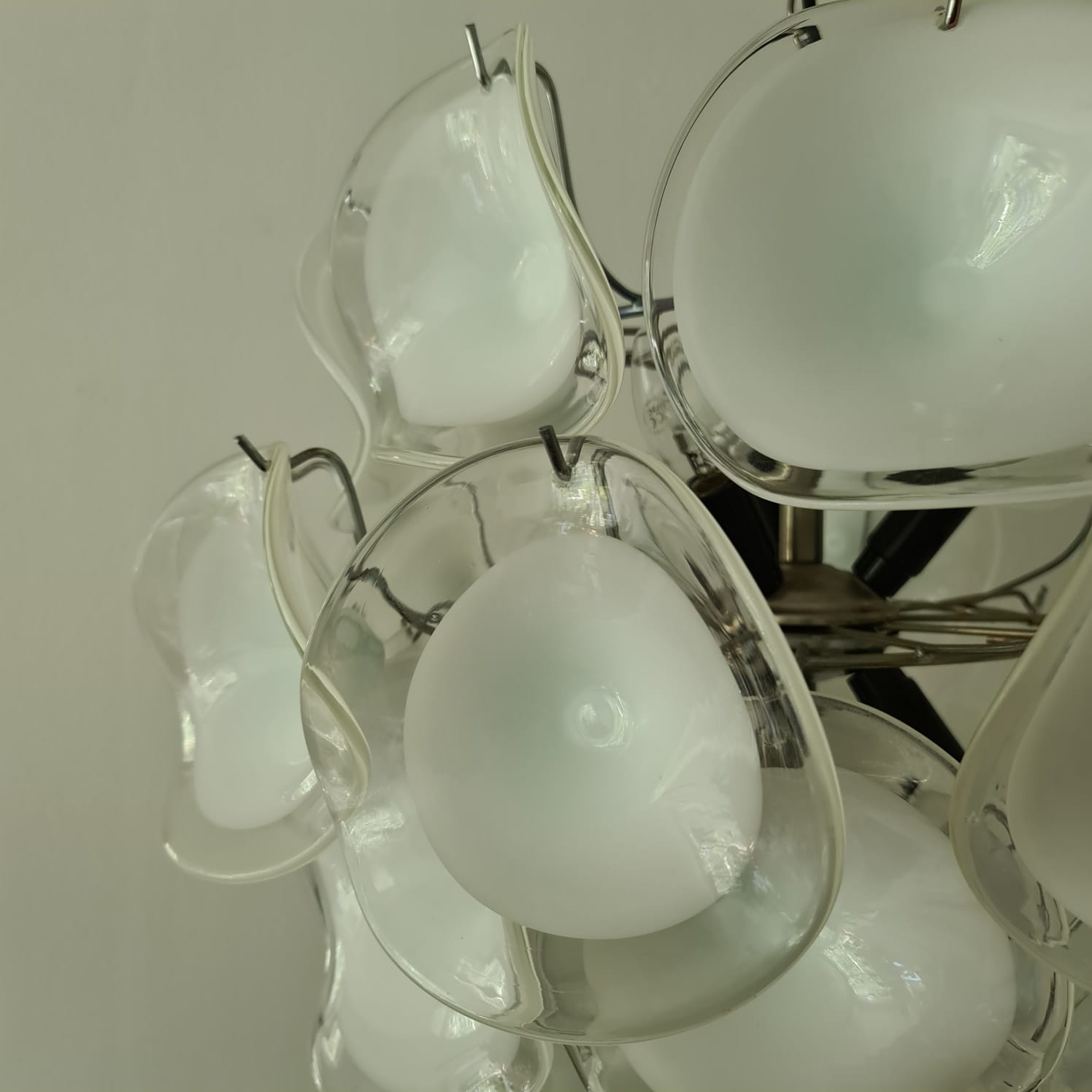 Glass Chandelier by Gino Vistosi for AV Mazzega 1960s