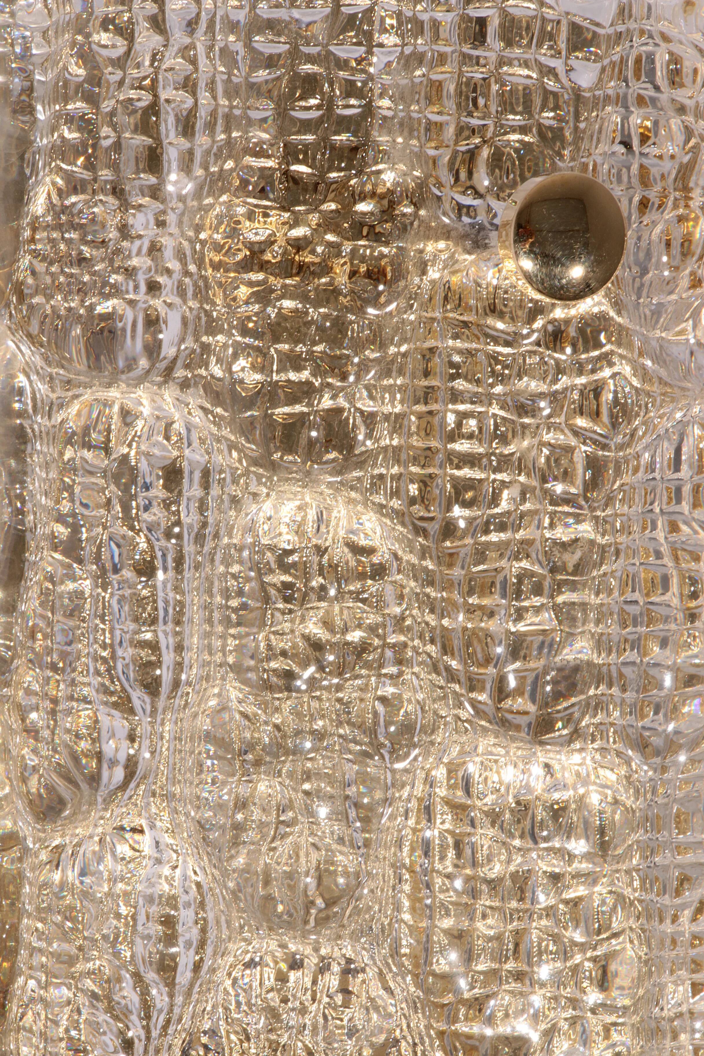 Wall lamps by Carl Fagerlund, Orrefors glass by Lyfa Denmark model Gefion