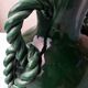 Green ceramic vase