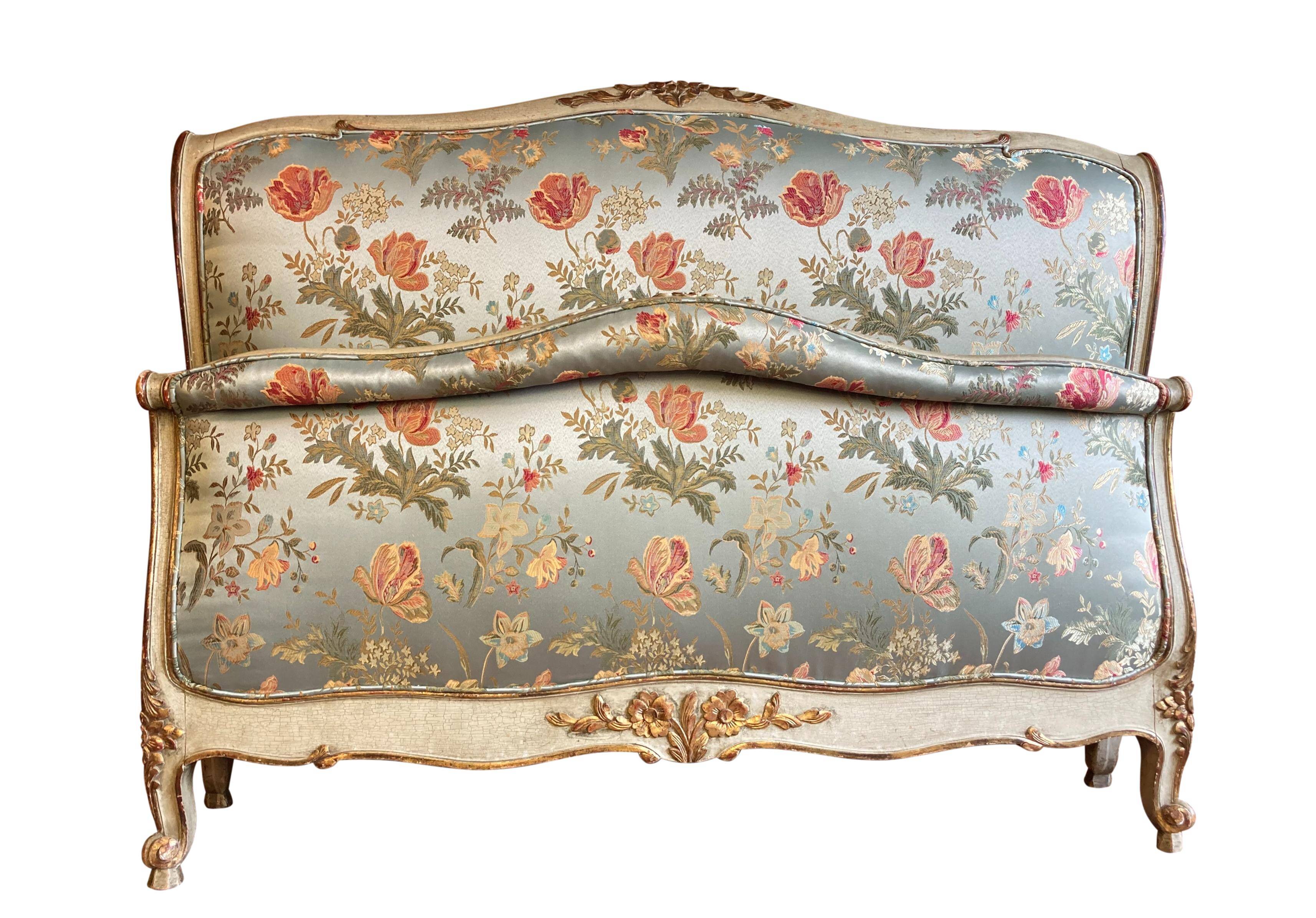 Louis XV silk bed