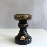 Mid Century candle holder, Ingrid glass candlestick, 60's home decor