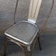Paire de chaises en métal gris