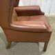 Pair of 1970s Chesterfield wingback chairs in brown leather