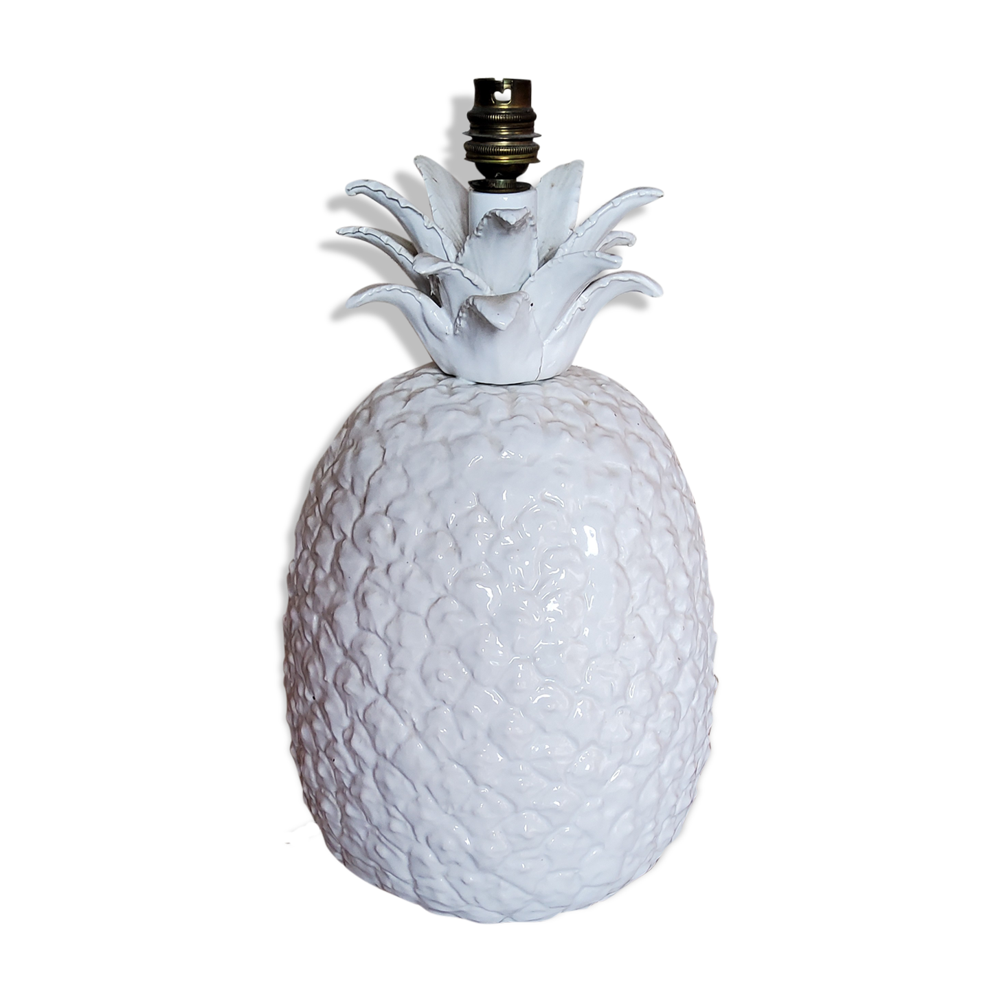 Ceramic 70s pineapple lamp