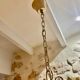 Brutalist Palwa crystal and gilt chandelier, 1960s