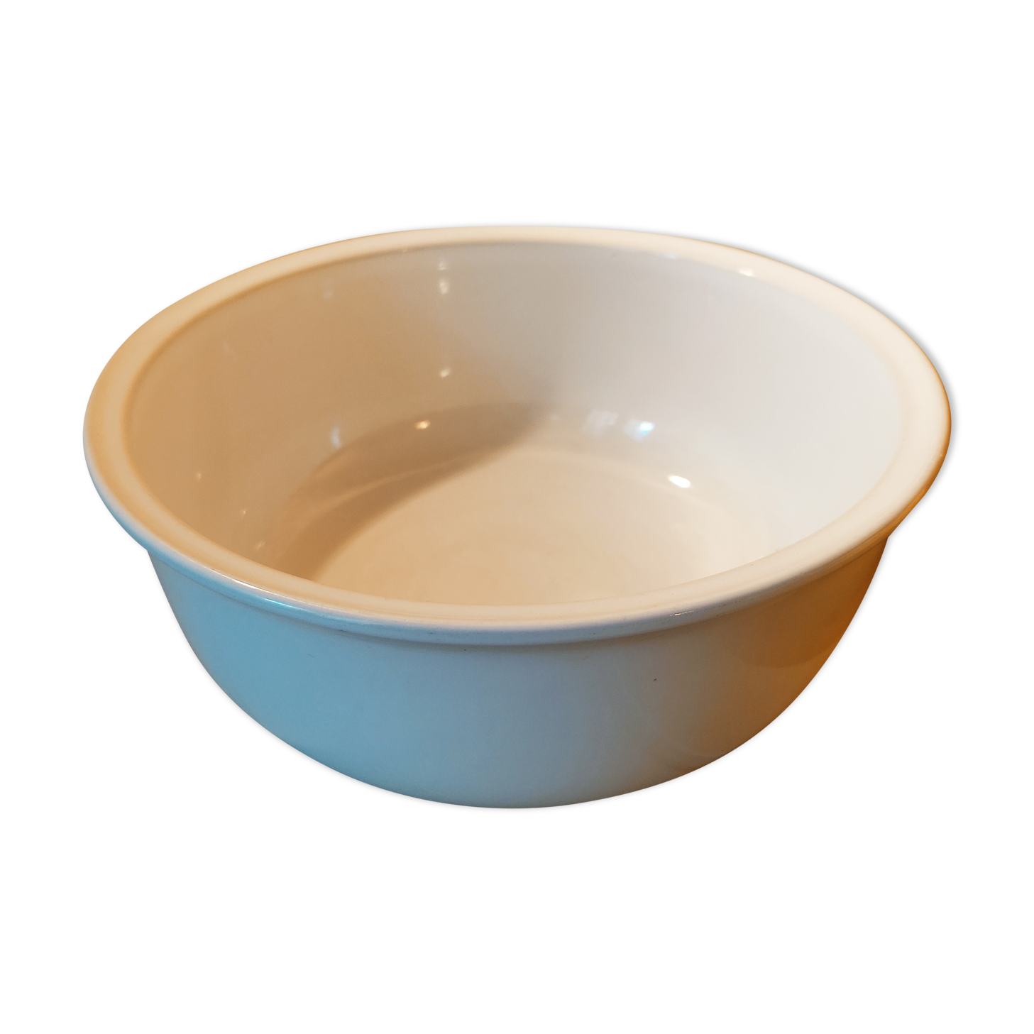 White bowl in earthenware