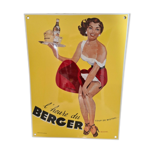 Plaque émaillée berger