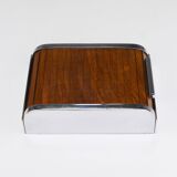 Carl Aubock rolling shutter storage box from the 1930s, cigarette dispenser, walnut, Vienna