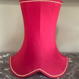 Lampshade in pinkish-burgundy fabric