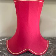 Lampshade in pinkish-burgundy fabric