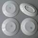 Set of 3 plates and 1 ravier Creil Montereau Terre de Fer, Dubarry décor