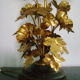 73cm gold metal lampshade with fabrics