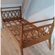 Vintage solid wood bed, bench