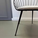 Vintage Corbeil armchair, iron, 1950s.