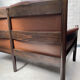 Scandinavian bench in chocolate leather