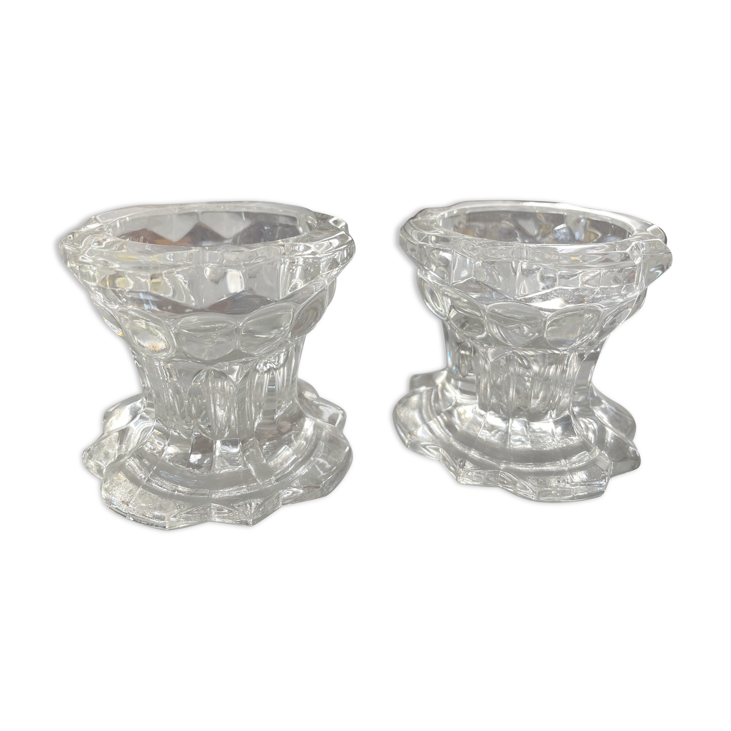 Glass candlesticks